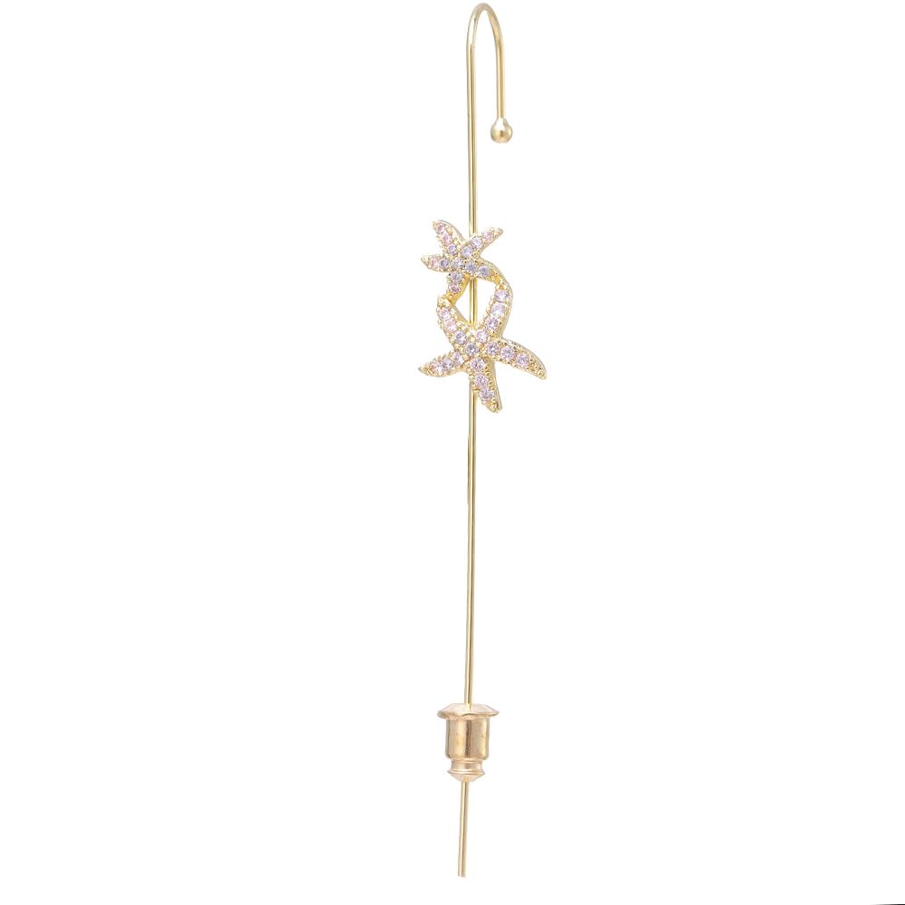 Vintage Ear Wrap Crawler Hook Earrings – Crystal CZ Ear Cuff Climbers | LiaLush