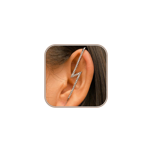 Vintage Ear Wrap Crawler Hook Earrings – Crystal CZ Ear Cuff Climbers | LiaLush