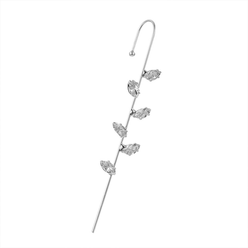 Vintage Ear Wrap Crawler Hook Earrings – Crystal CZ Ear Cuff Climbers | LiaLush