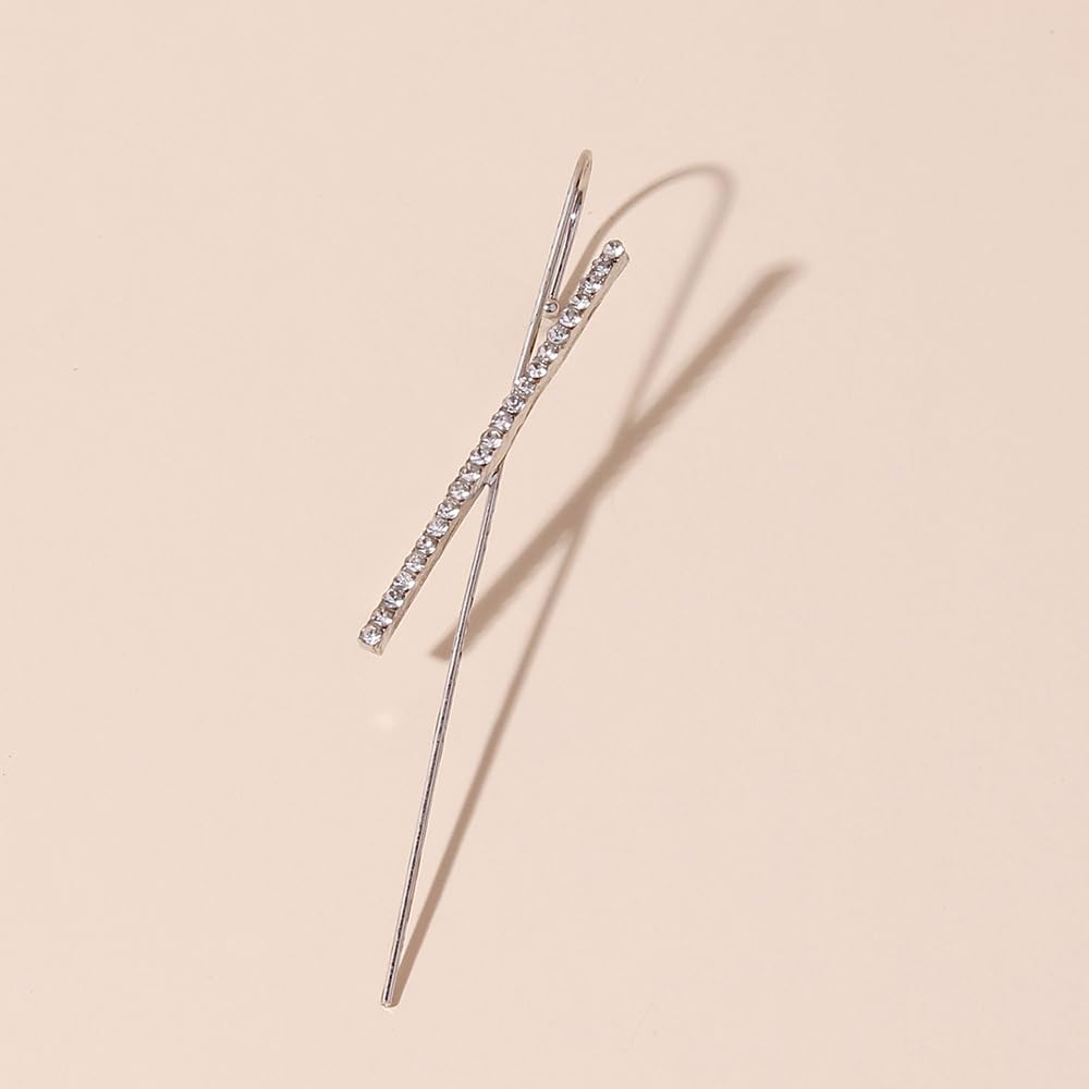 Vintage Ear Wrap Crawler Hook Earrings – Crystal CZ Ear Cuff Climbers | LiaLush