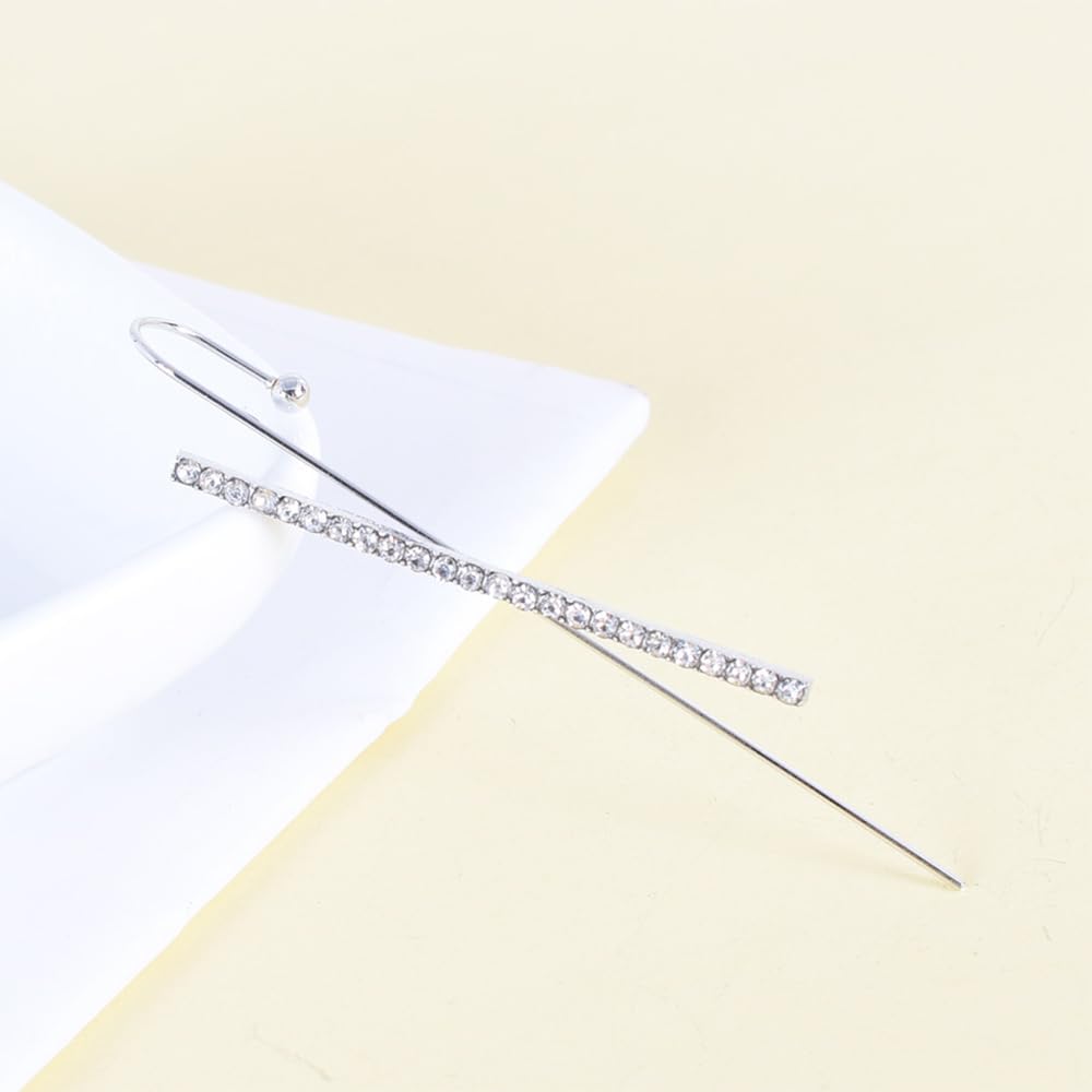 Vintage Ear Wrap Crawler Hook Earrings – Crystal CZ Ear Cuff Climbers | LiaLush