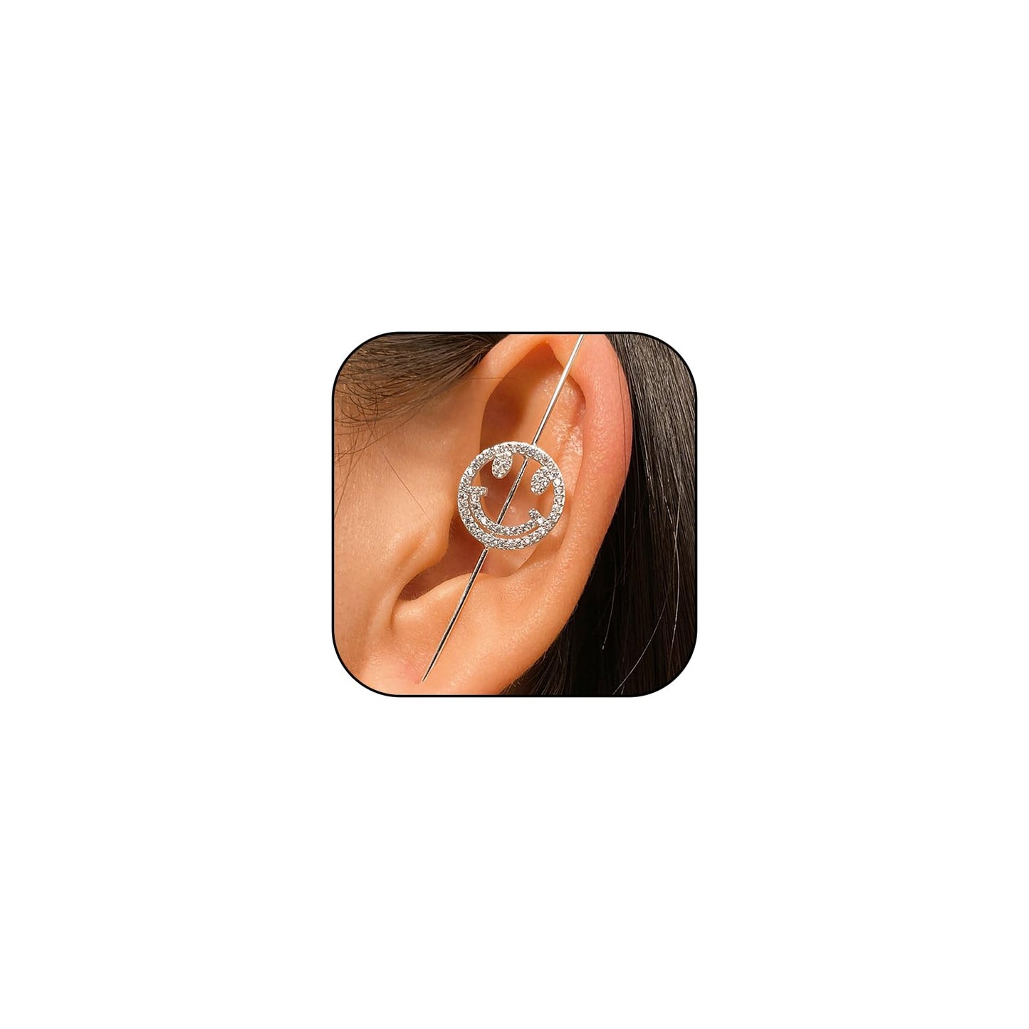 Vintage Ear Wrap Crawler Hook Earrings – Crystal CZ Ear Cuff Climbers | LiaLush