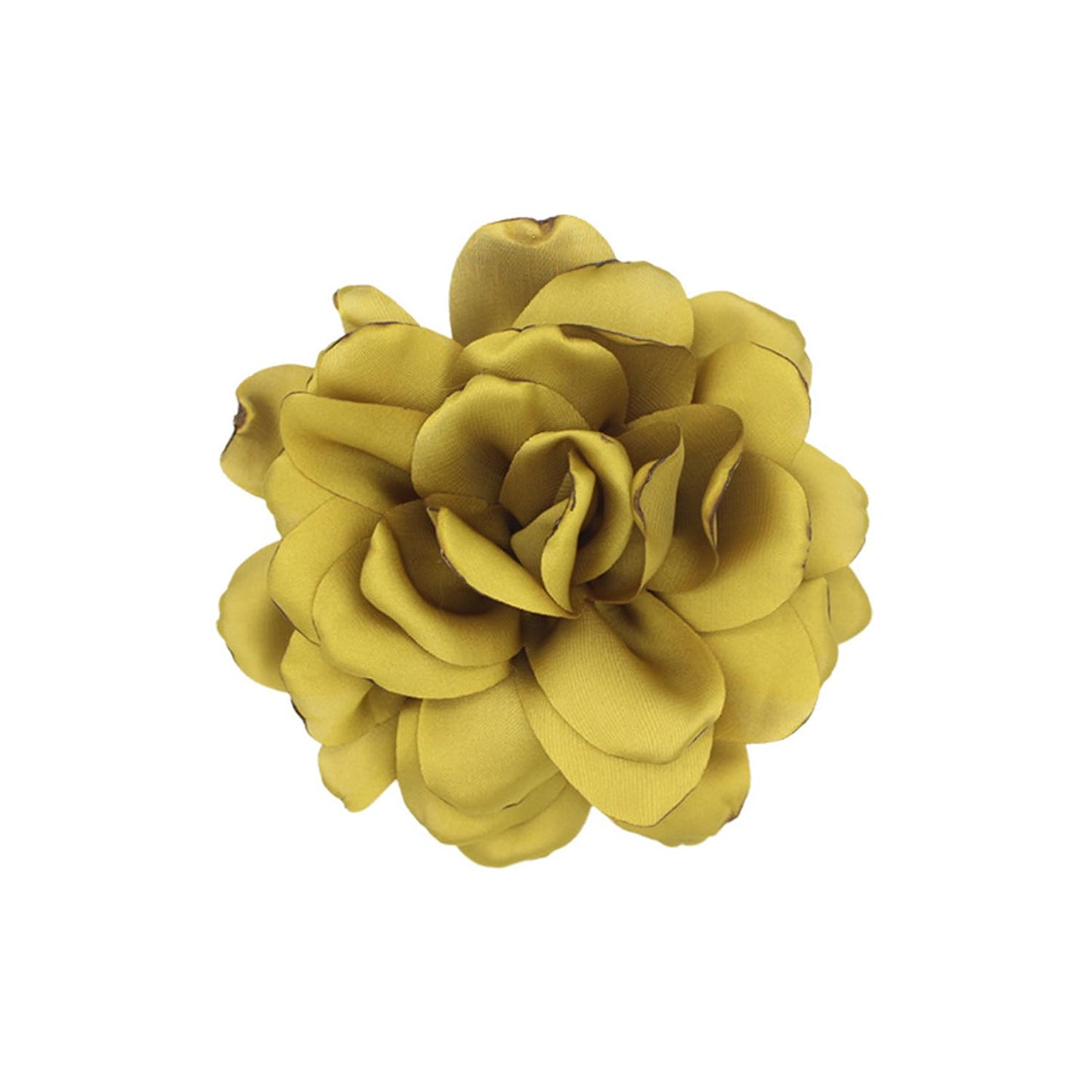 LiaLush Handmade Satin Rose Flower Brooch – Large Floral Pin for Wedding, Party & Everyday Style | 4.72in