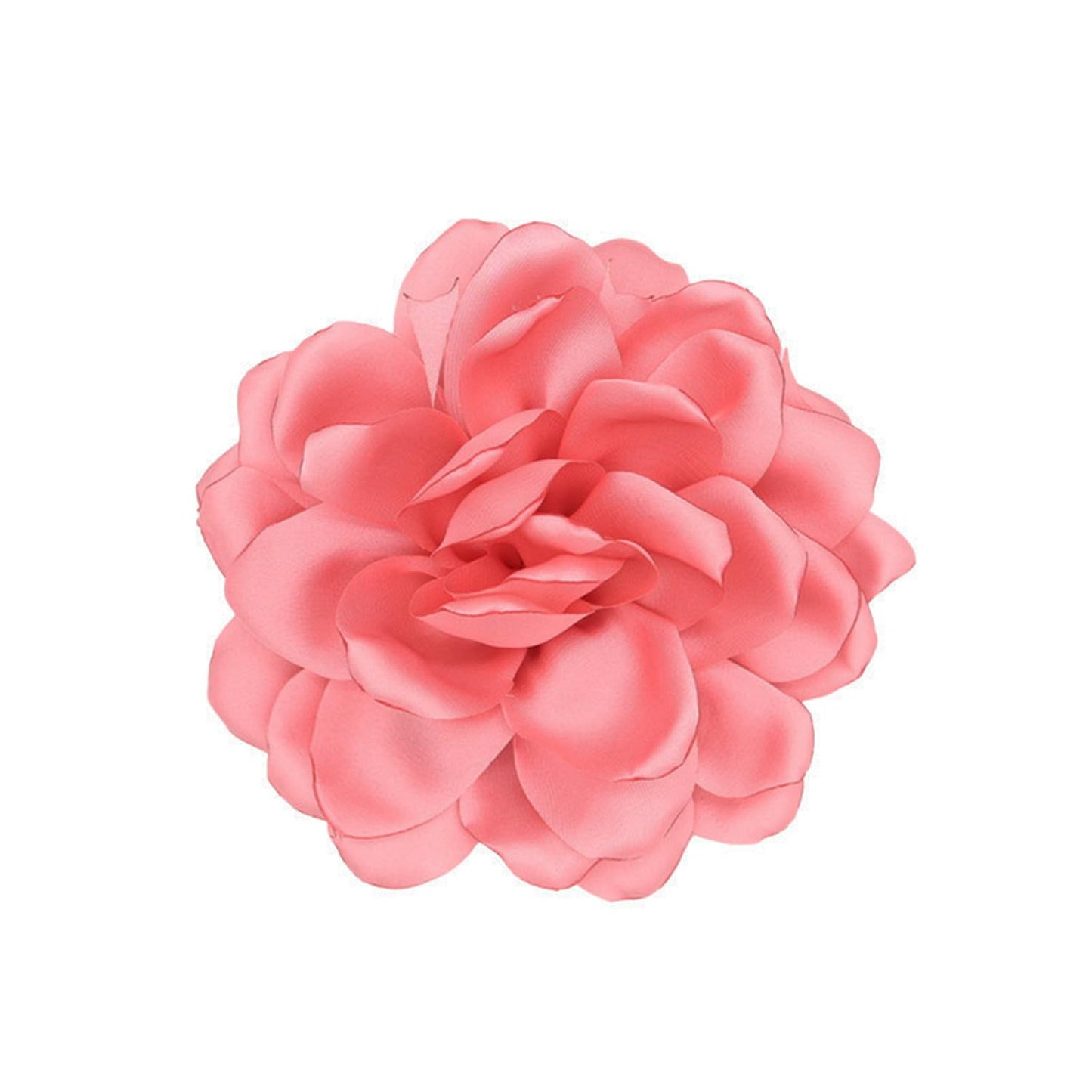 LiaLush Handmade Satin Rose Flower Brooch – Large Floral Pin for Wedding, Party & Everyday Style | 4.72in
