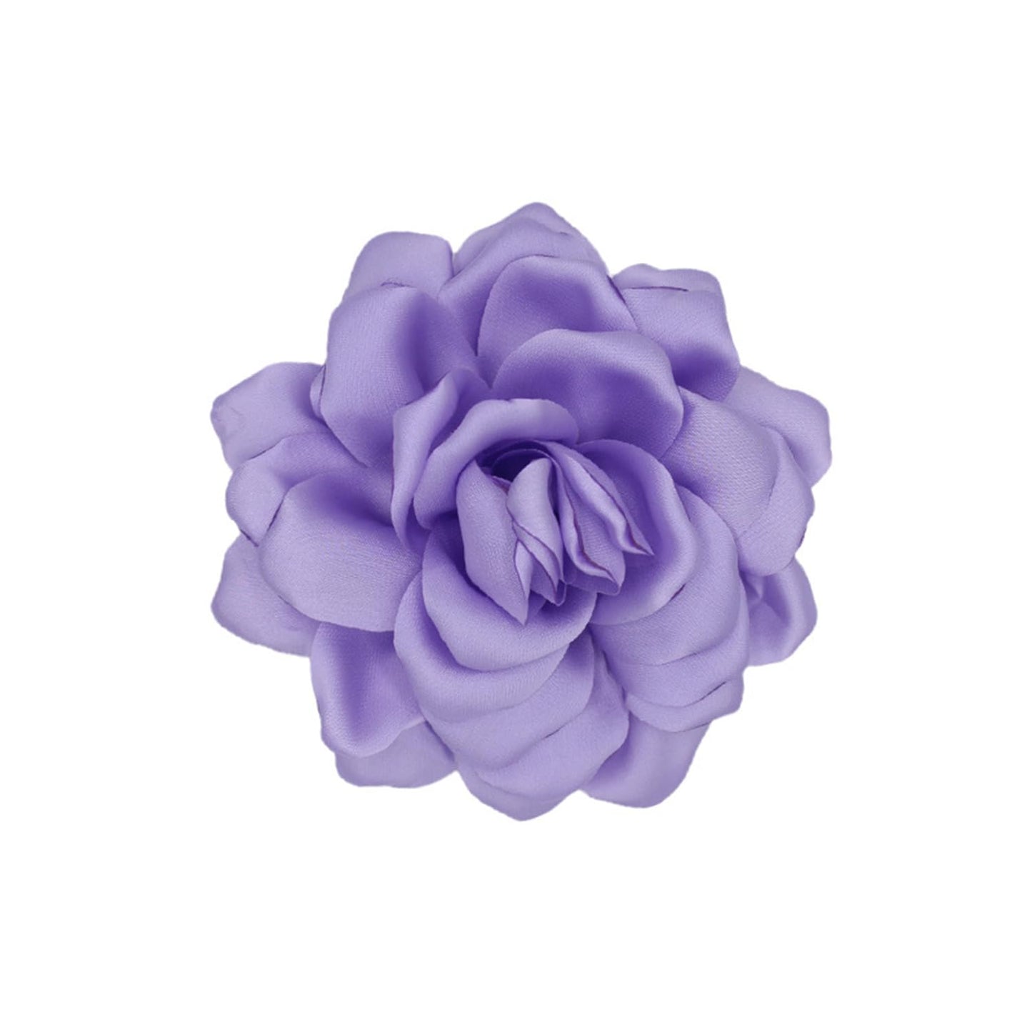 LiaLush Handmade Satin Rose Flower Brooch – Large Floral Pin for Wedding, Party & Everyday Style | 4.72in