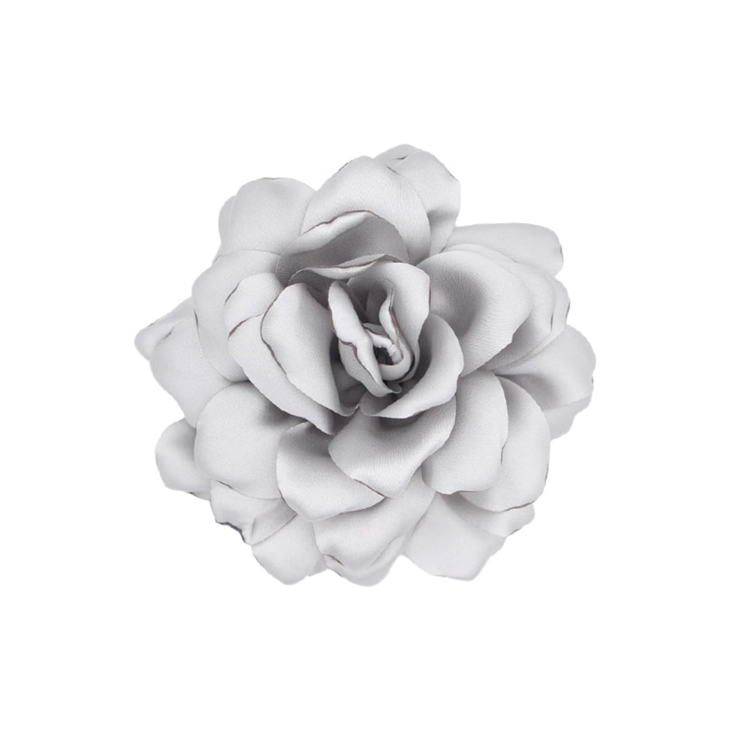 LiaLush Handmade Satin Rose Flower Brooch – Large Floral Pin for Wedding, Party & Everyday Style | 4.72in