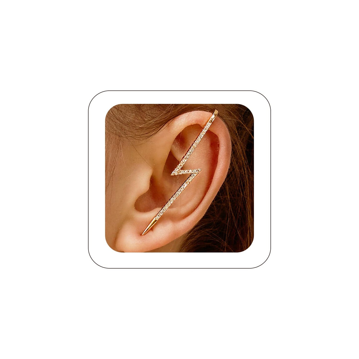 Vintage Ear Wrap Crawler Hook Earrings – Crystal CZ Ear Cuff Climbers | LiaLush