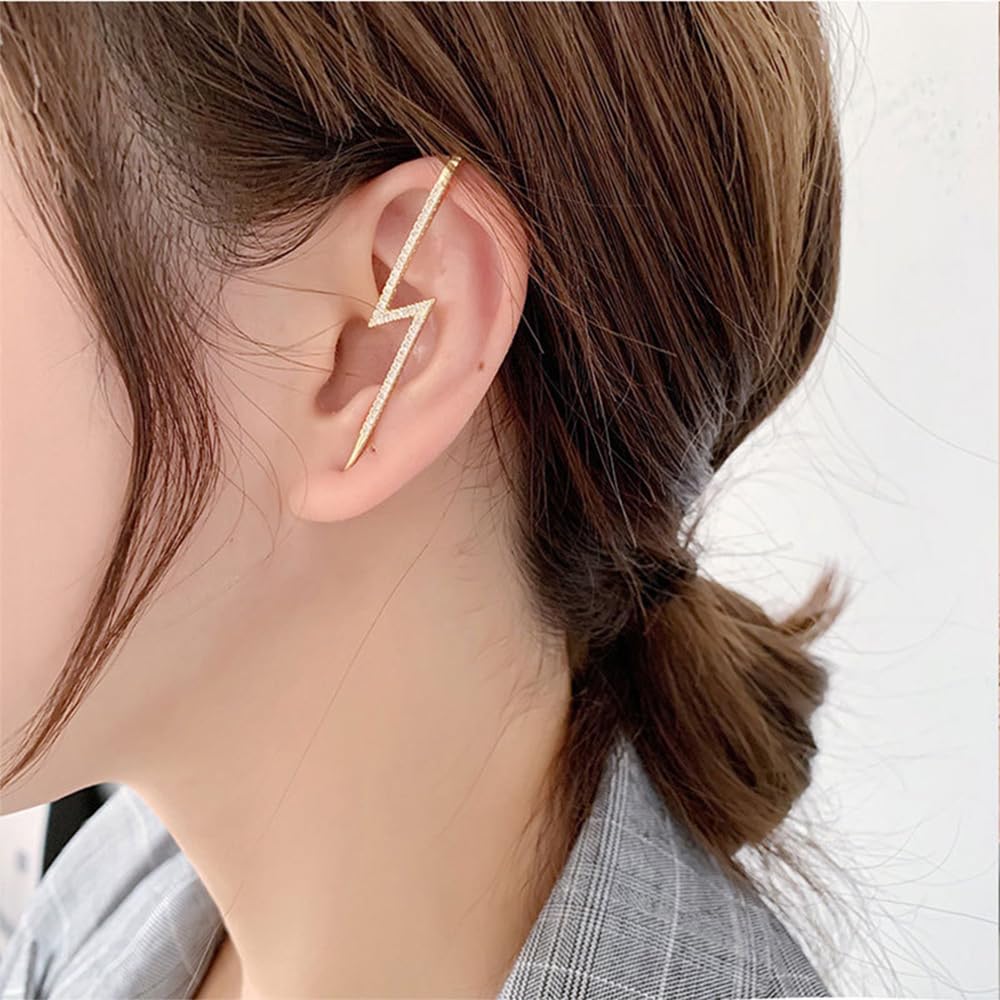 Vintage Ear Wrap Crawler Hook Earrings – Crystal CZ Ear Cuff Climbers | LiaLush