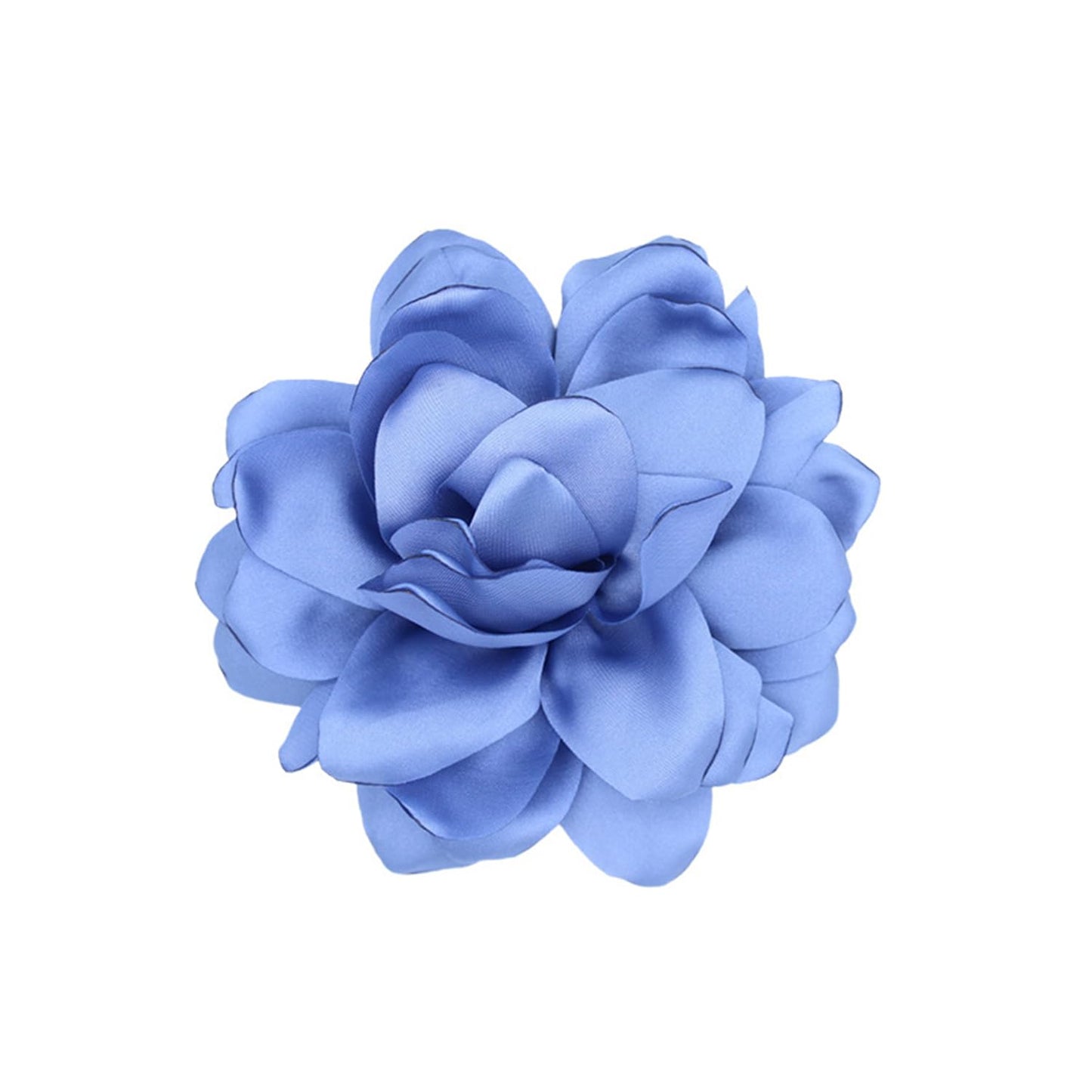 LiaLush Handmade Satin Rose Flower Brooch – Large Floral Pin for Wedding, Party & Everyday Style | 4.72in