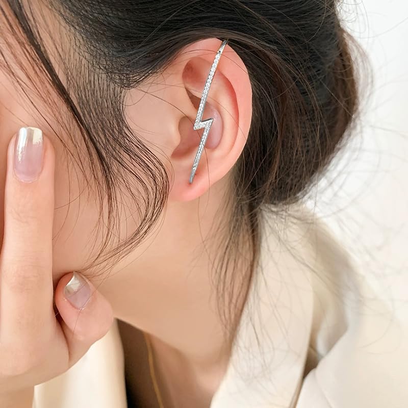 Vintage Ear Wrap Crawler Hook Earrings – Crystal CZ Ear Cuff Climbers | LiaLush