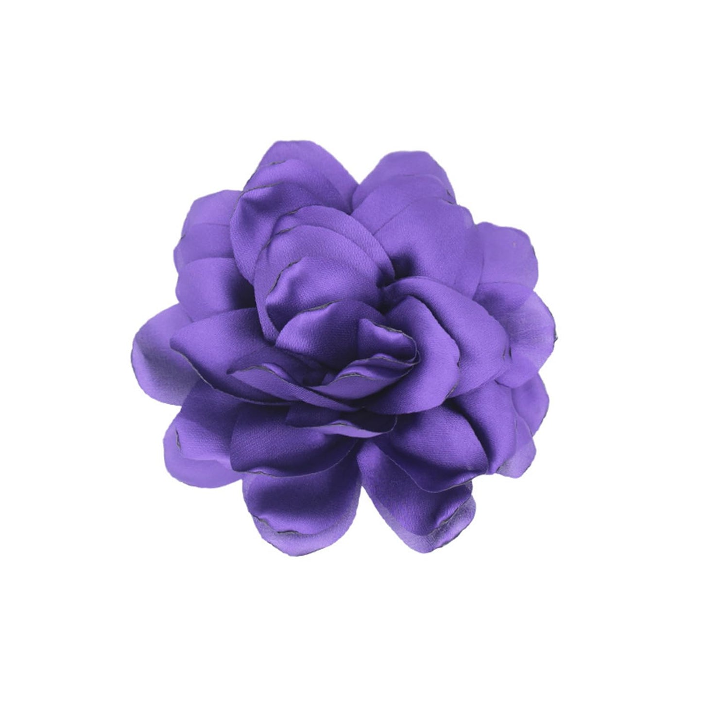 LiaLush Handmade Satin Rose Flower Brooch – Large Floral Pin for Wedding, Party & Everyday Style | 4.72in