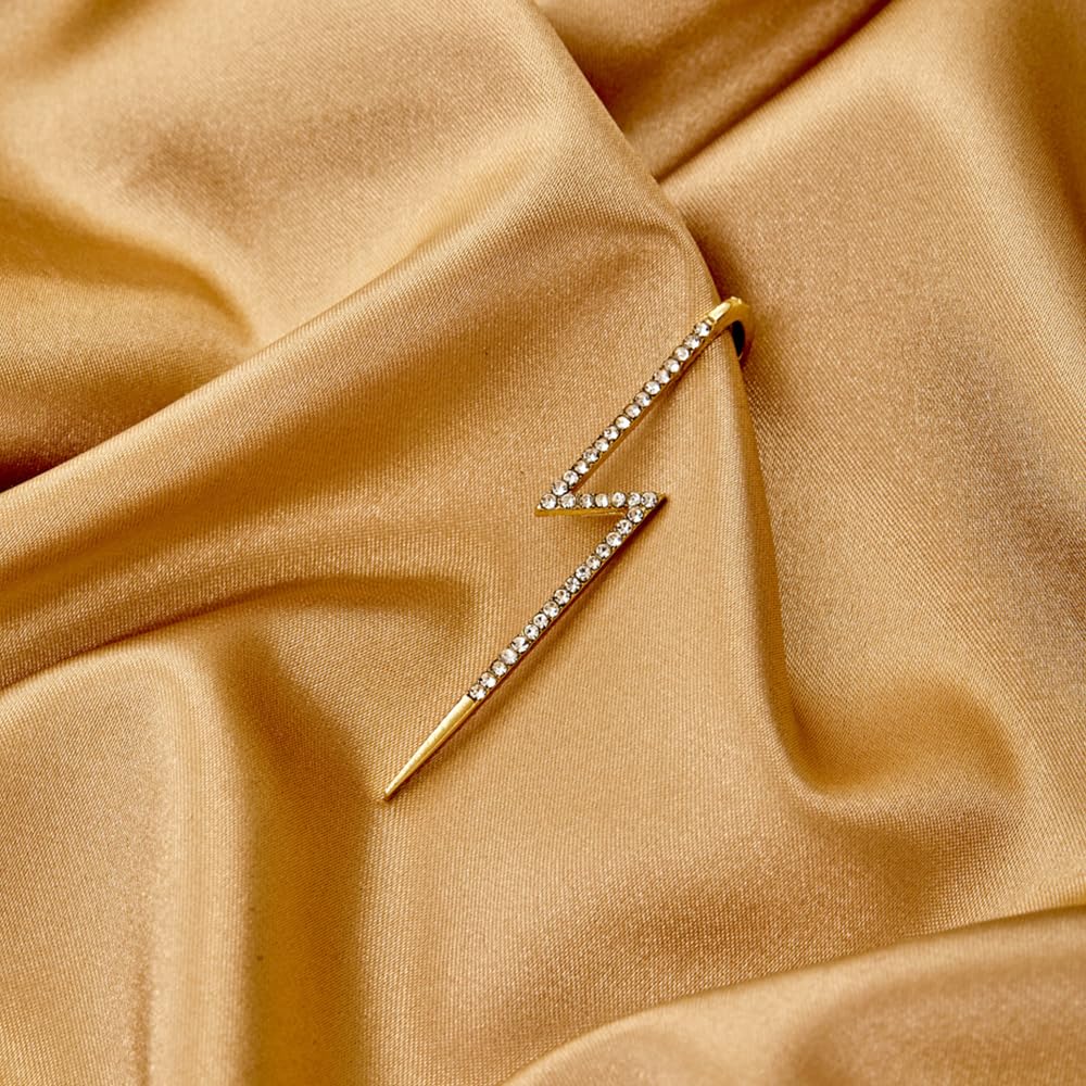 Vintage Ear Wrap Crawler Hook Earrings – Crystal CZ Ear Cuff Climbers | LiaLush