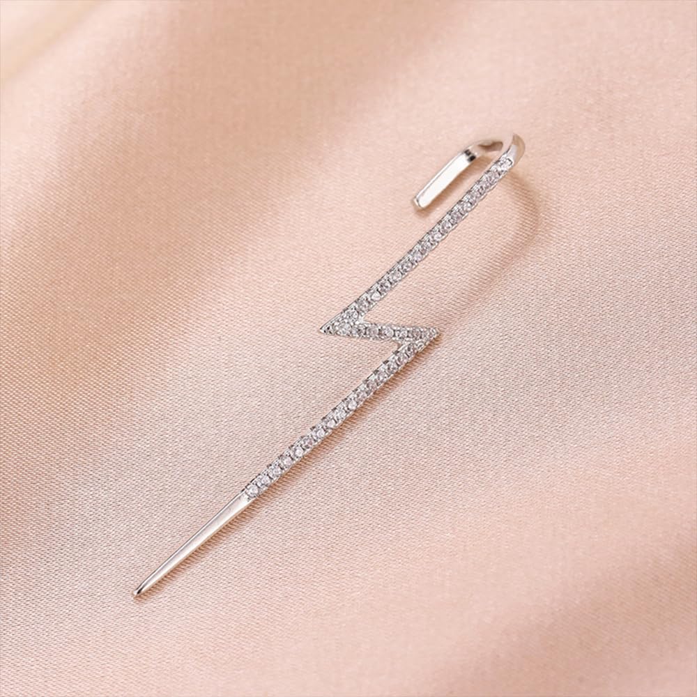 Vintage Ear Wrap Crawler Hook Earrings – Crystal CZ Ear Cuff Climbers | LiaLush