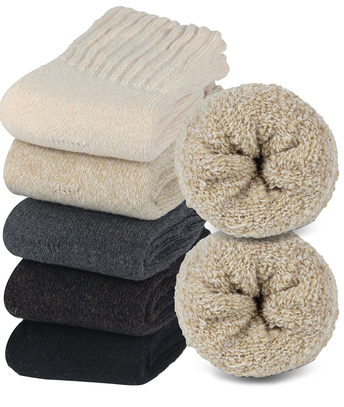 LiaLush Boot Socks for Women – Winter Thick Warm Cozy Crew Socks | Great Christmas Gift